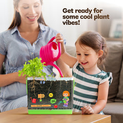 Dan&Darci root-viewer color stickers let kids personalize the kit.