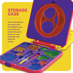 Dan-Darci Spiral Art Kit wheel frames for easy setup and storage.