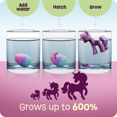 Dan&Darci unicorn grows up to 600% for a dramatic growth reveal during play.