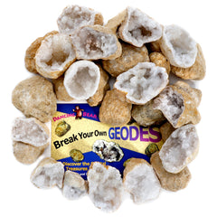 dancing-bear geode-surprise-crystal-closeup showcases shimmering interiors.
