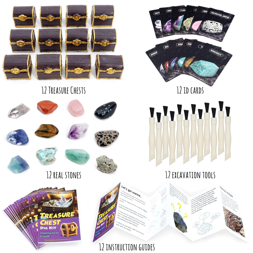 DANCING BEAR STEM kit blends play with learning about rocks and minerals.
