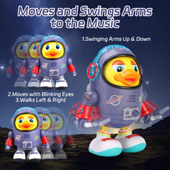 Dancing Space Duck Toy singing and moving for a mini show