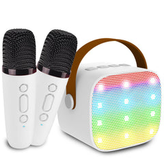 Darkant mini karaoke machine front view in white for home parties