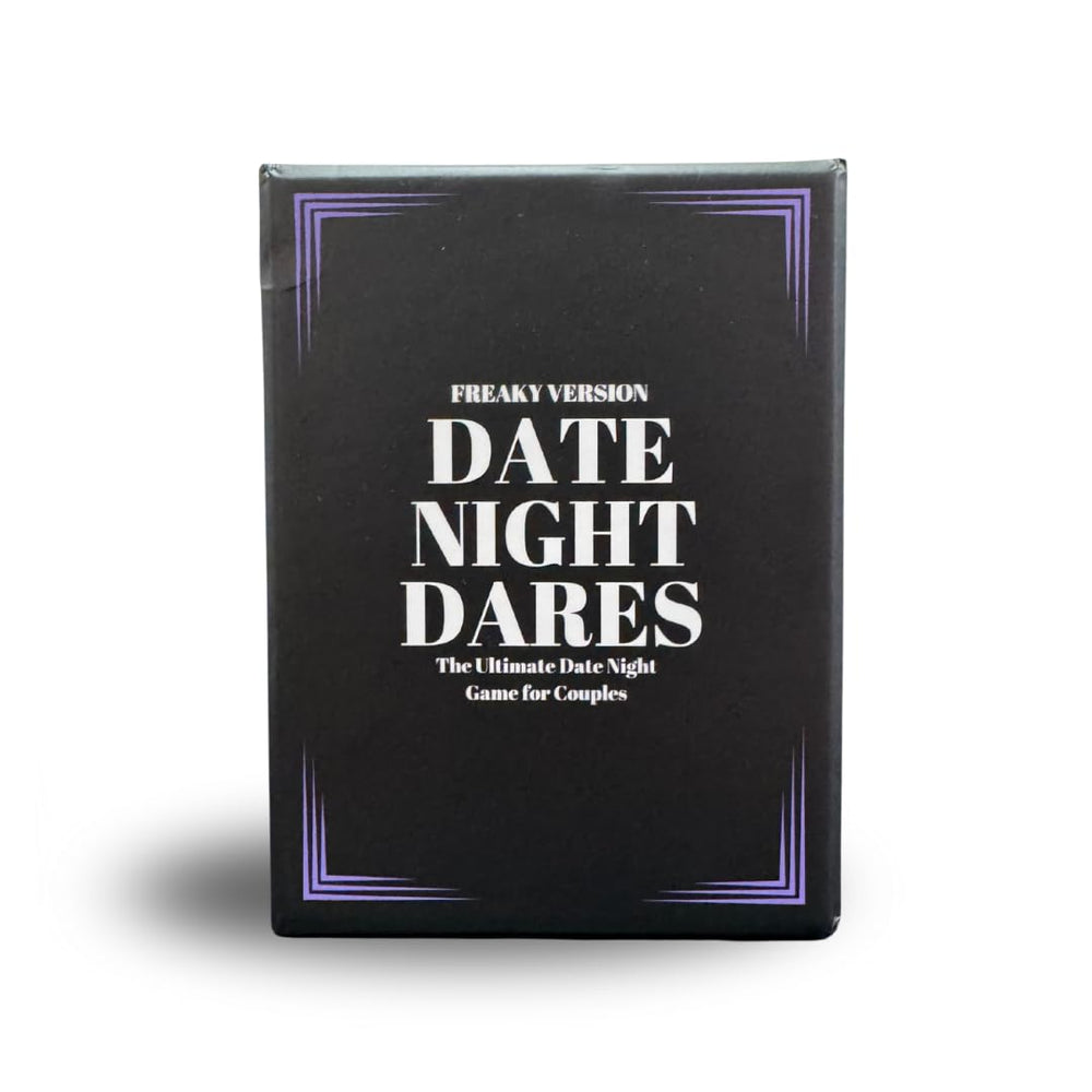 Date Night Dares 114-card pack showing spicy challenges for couples.