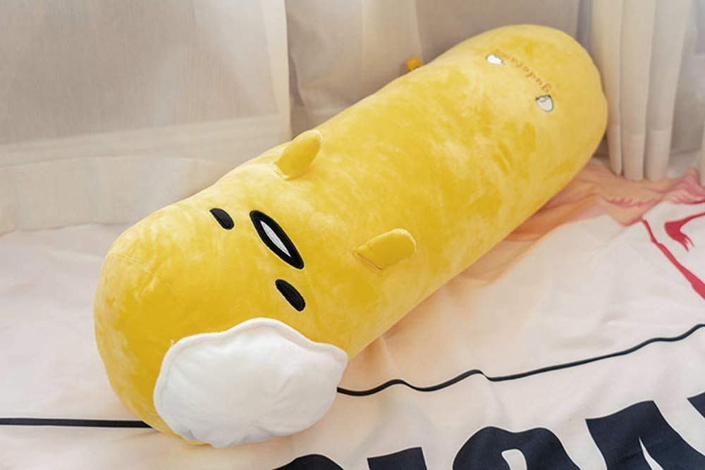 Davrcte Futurecos Lazy Egg pillow on couch, adds playful character to living spaces