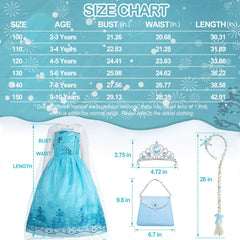 Davvew Princess Dress size 3 to 8 years ensures a comfortable fit
