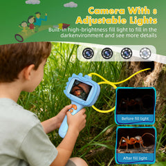 Daxiongmao borescope with built-in LED lights guides night observation.