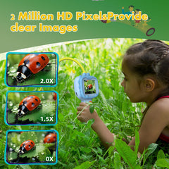 Daxiongmao kid's endoscope kit includes charger and guide for hands-on learning.