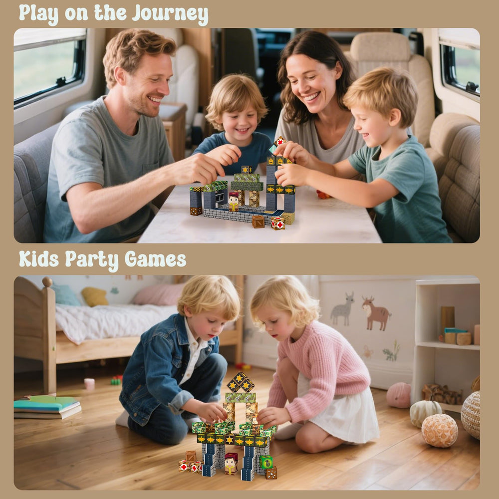Dazhshun magnetic building blocks keep kids engaged during outdoor travel.
