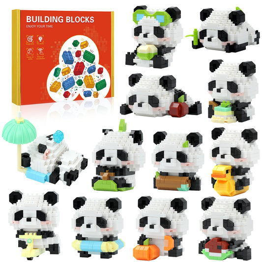 DBPBToU panda mini blocks pack for kids, ideal for creative play and party activities.