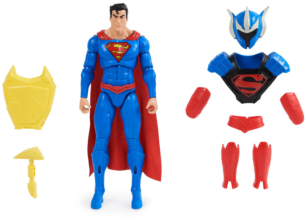 DC Adventures Superman nine armor pieces enable customization and storytelling
