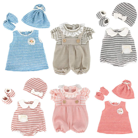 DC-BEAUTIFUL 6-set doll dress featuring premium wool and embroidery lace for 14–18 inch dolls