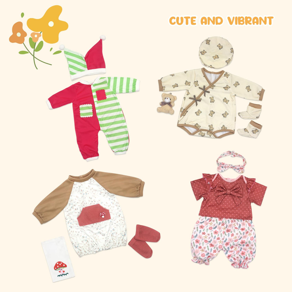 DC-BEAUTIFUL pajama with hat for 22-inch dolls, cozy sleepwear