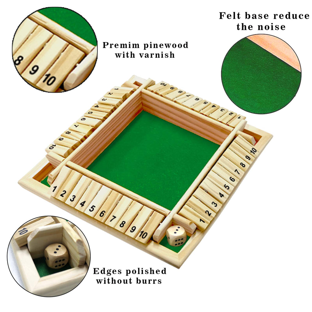 DC-BEAUTIFUL Shut The Box dice for tactile, engaging rolling.