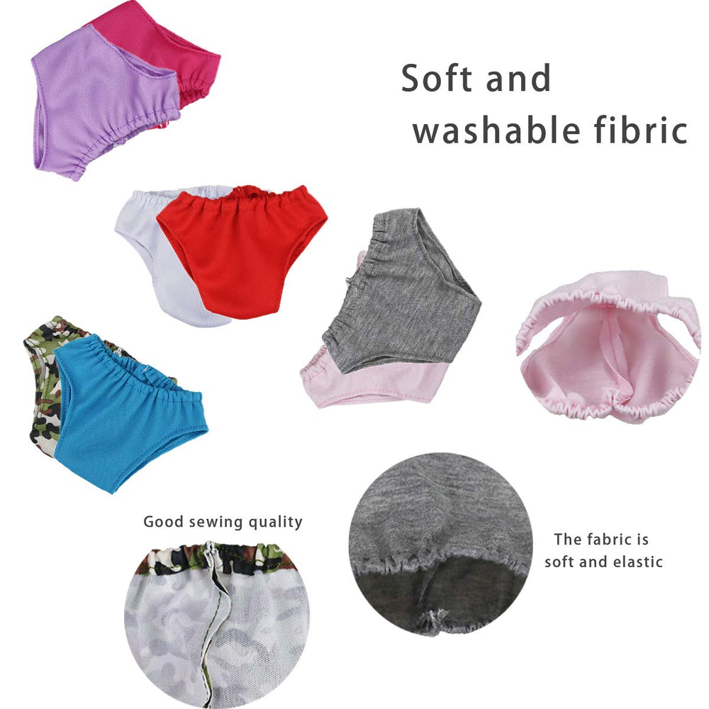 DC-BEAUTIFUL soft doll underwear with Velcro for easy dressing.