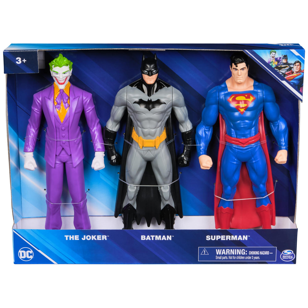 DC Comics 3-pack figures with detailed sculpt for realistic heroes