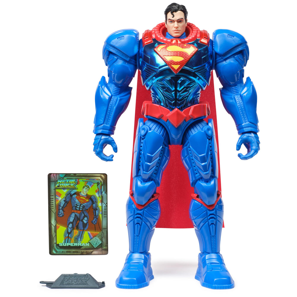 DC Comics Metal Force Superman 12-inch figure front view for display and play.