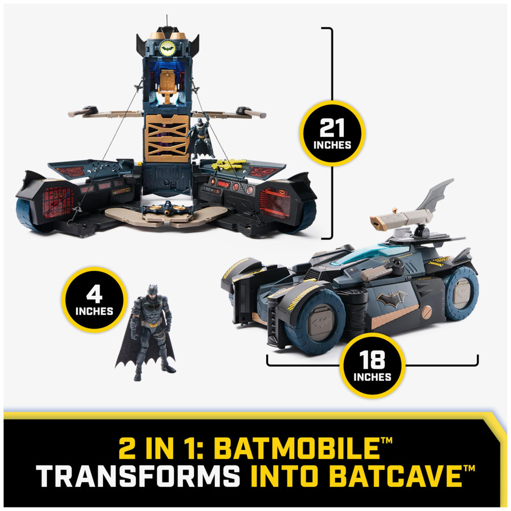 Exclusive 4-inch Batman figure with Batglider for cockpit adventures.