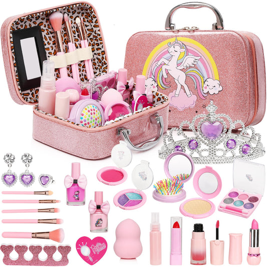DCMAMA kids makeup kit with mirror for playful pretend beauty.
