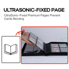 Binder uses water- and dust-resistant material to protect cards during storage.