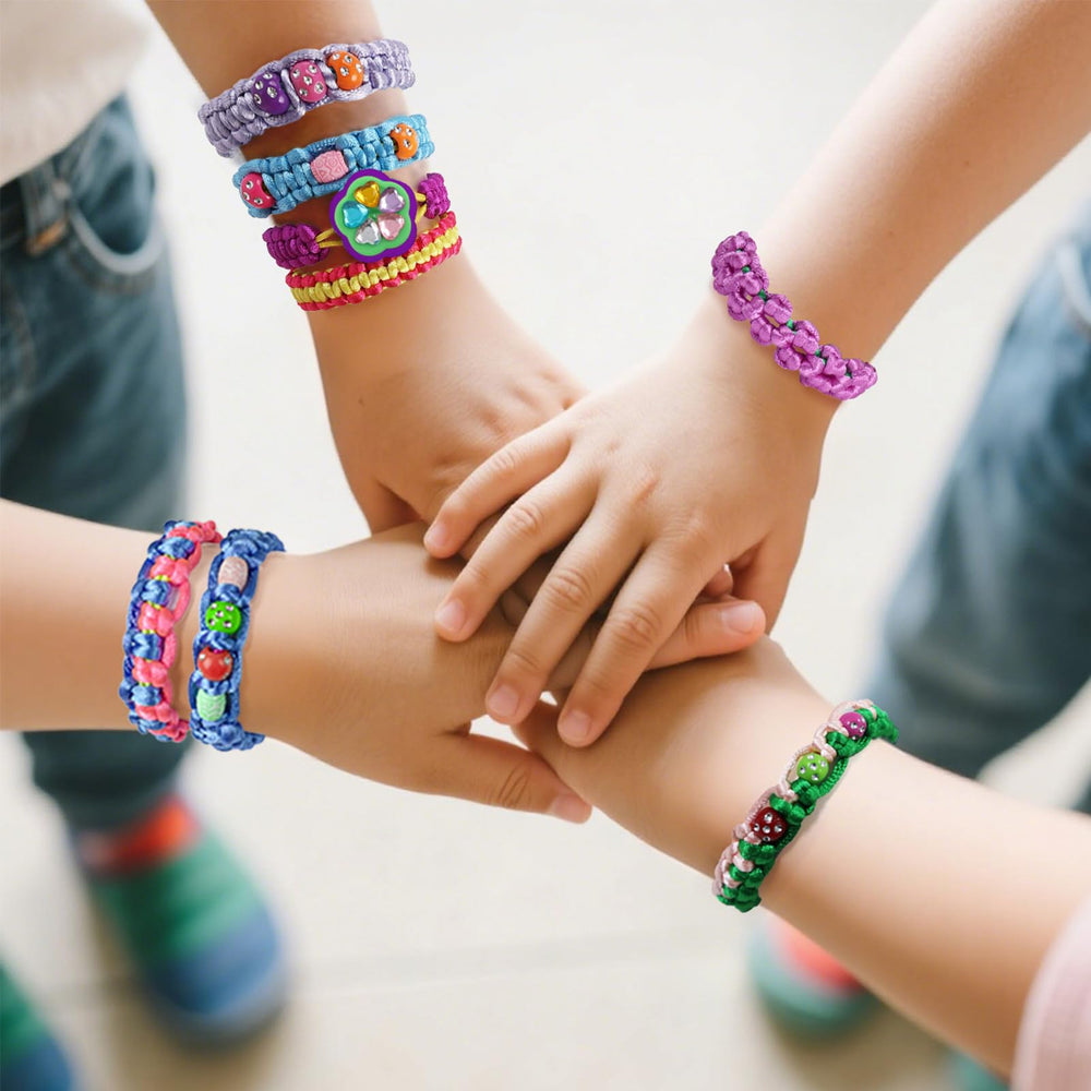 Colorful DDAI threads provide kid-friendly materials for easy weaving