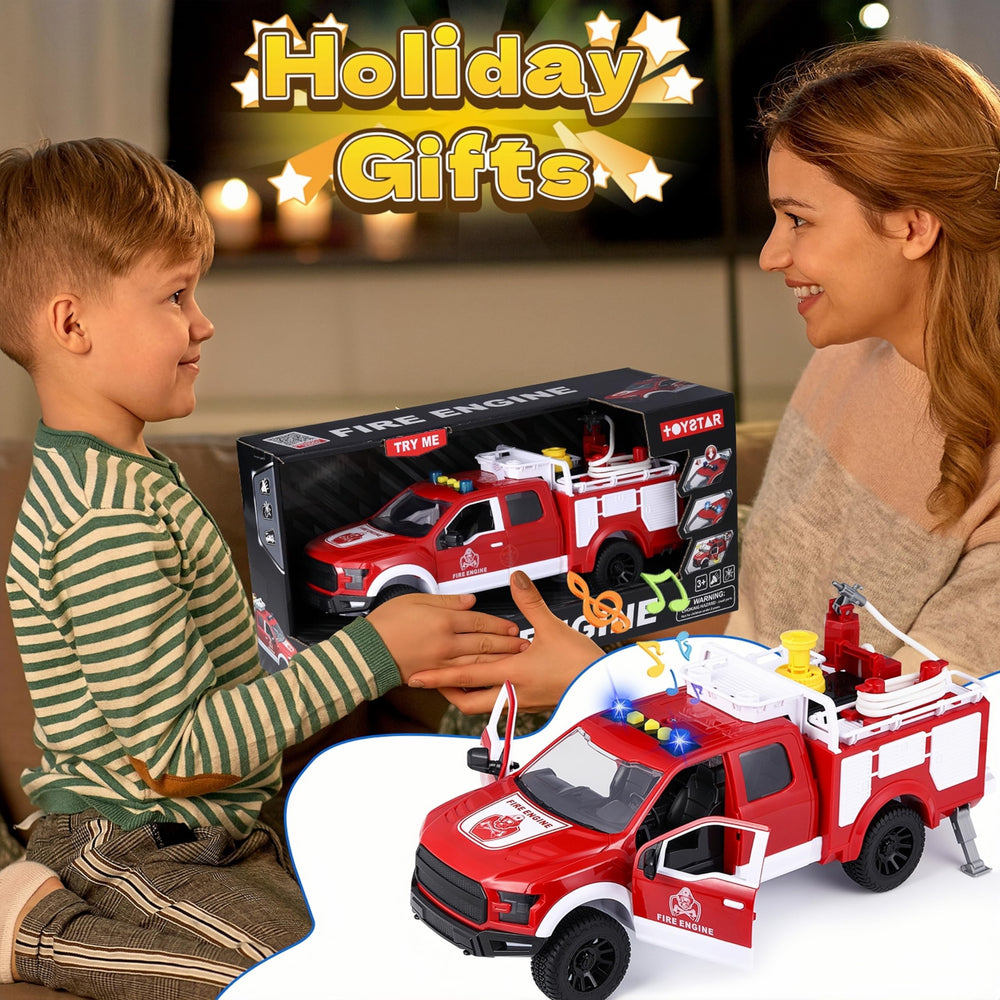 DDZOOU Big Fire Truck Toy interior detail sparks realistic roleplay scenarios.