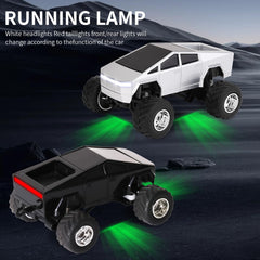 DDZOOU Mini RC Truck front headlights illuminate night driving sessions.