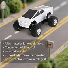 DDZOOU Mini RC Truck USB Type-C battery supports quick recharges.