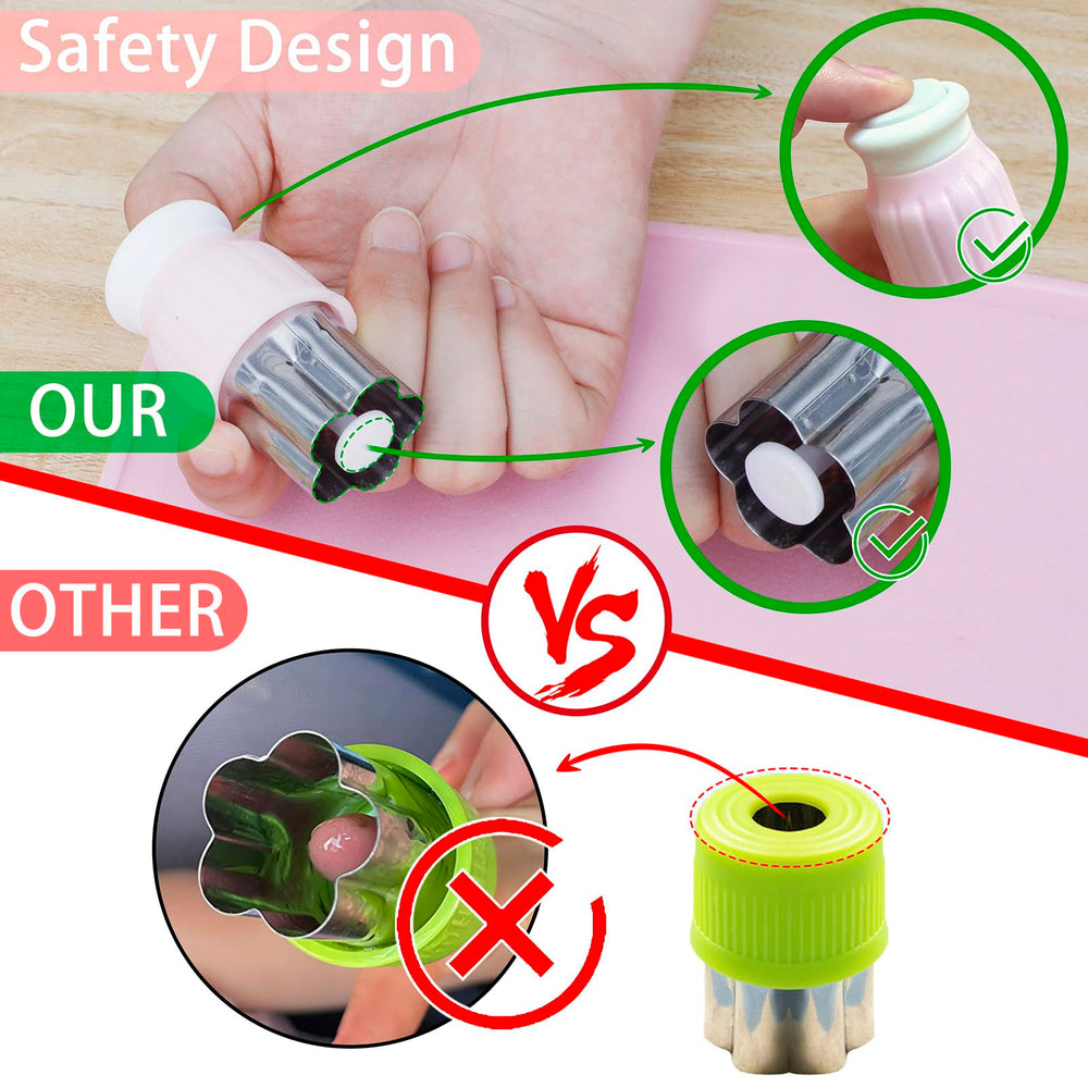DEABOLAR serrated toddler knives with gentle grips for safe practice