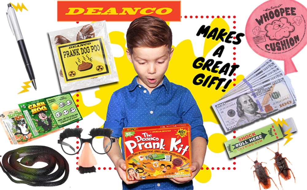 DEANCO Prank Kit shocking gum for instant playful surprises.