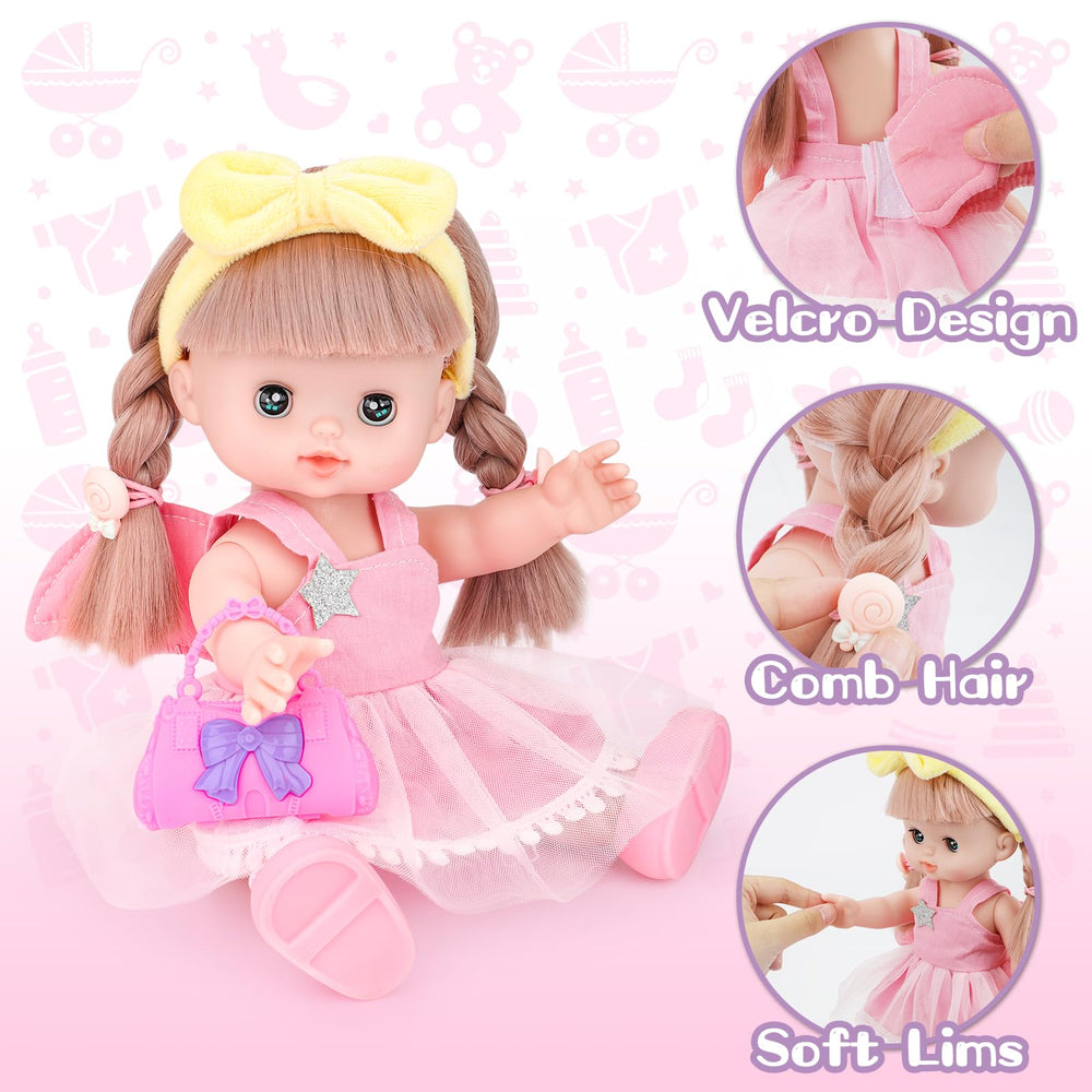 deAO sixteen-piece doll accessories, variety fuels imaginative role-play scenarios