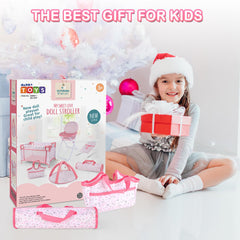 deAO 6-in-1 Doll Playset in pink enhances imaginative care play.
