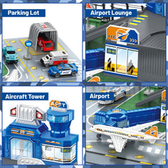 deAO luggage truck and cars to simulate airport logistics