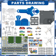 deAO airport playset encourages collaborative storytelling and role play
