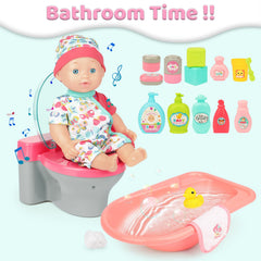 deAO bath tub scene enhances water-play and bath-time pretend play