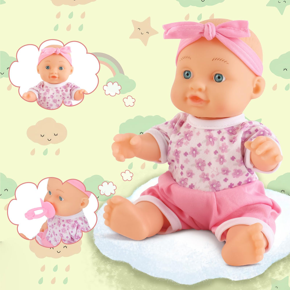 The deAO Baby Doll Set nappy provides additional care play options.