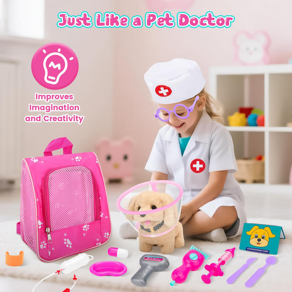 deao doctor kit and pet backpack keeps playtime organized on the go