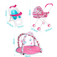 deAO Doll Stroller Set in action boosts nurturing play.