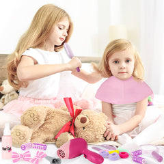 deAO Girls Beauty Salon Set perfume bottle adds finishing touch to dress-up.