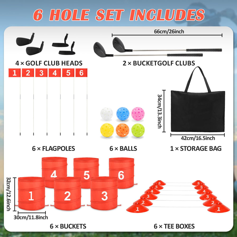 deAO Golf Yard Game on lawn or beach delivers portable fun.