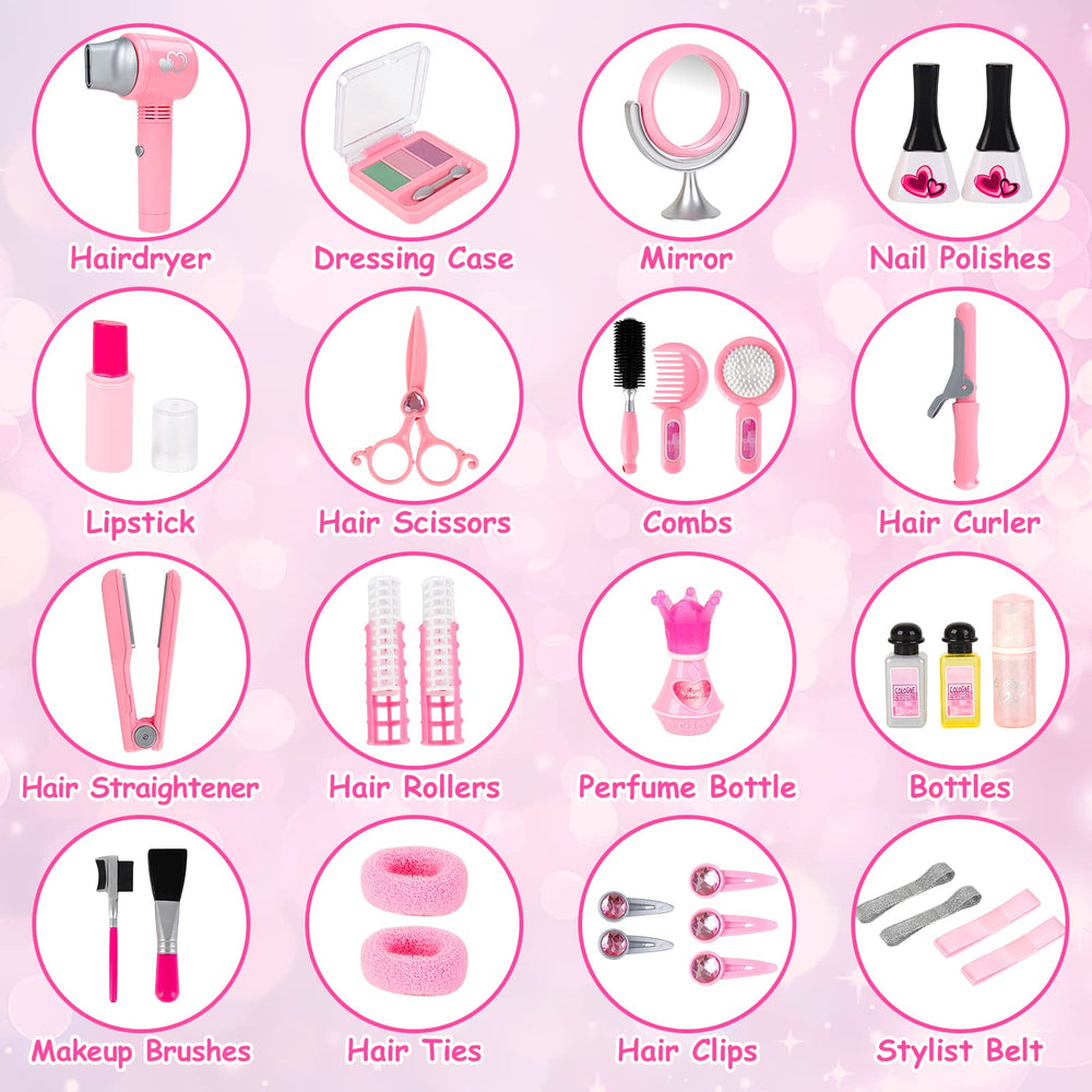 deAO hair ties and clips kit helps kids organize and style.