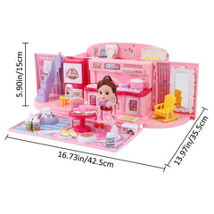 deAO high-quality ABS material dollhouse, sturdy and safe for kids.