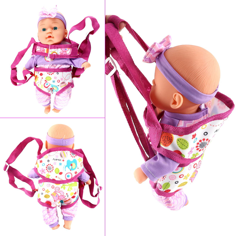 deAO Kids baby carrier: convenient to simulate baby handling during role play.