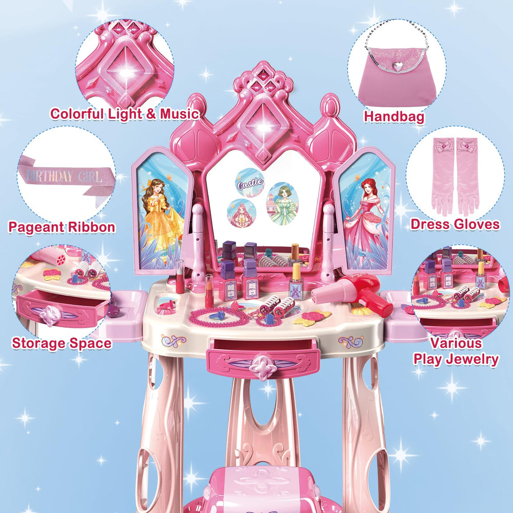 deAO Crown and sash set enhances royal dress-up pretend play