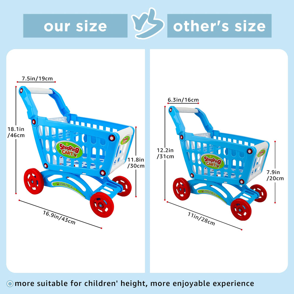 deAO blue cart with blunt-edge design supports safe play