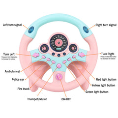 deAO steering wheel dashboard indicators with lights for interactive play