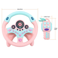 deAO steering wheel in-car entertainment setup for kids