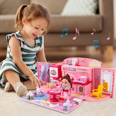 deAO kids toy gift-ready dollhouse, perfect for Christmas or birthdays.