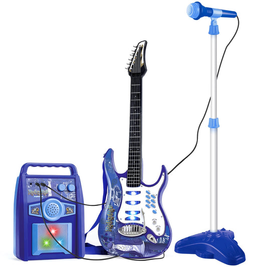 deAO Musical Guitar Play Set front view showing kid-friendly design for creative play