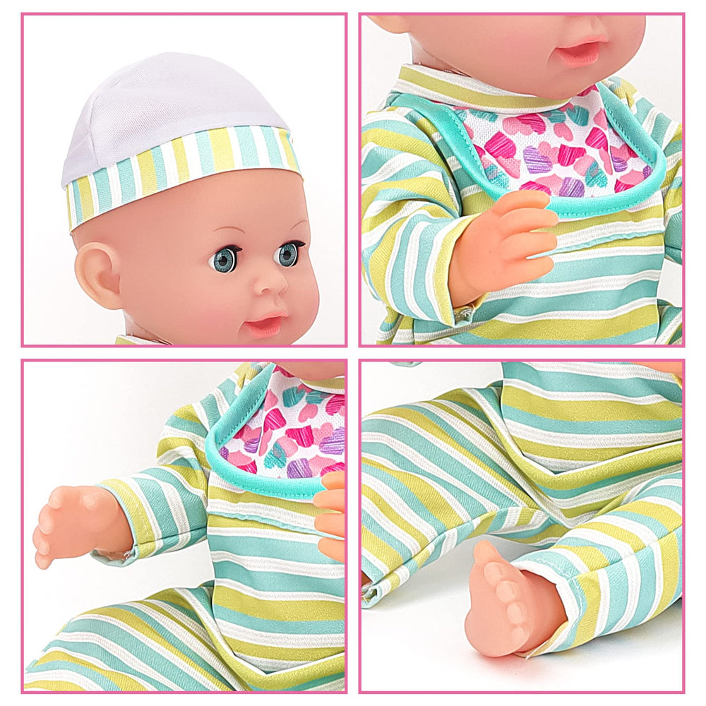 deAO soft fabric doll clothes offering gentle textures for little hands.